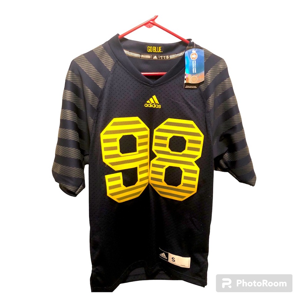 Adidas Michigan University NCAA Premier Football Mens Knits & Tees Size S